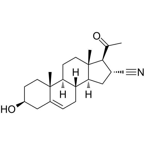 Pregnenolone 16α-carbonitrile  Structure